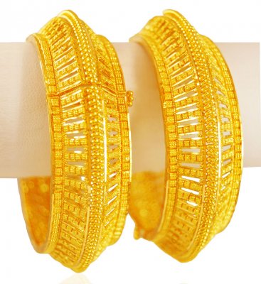 22K Gold Filigree Kada 2 PCs ( Kadas )