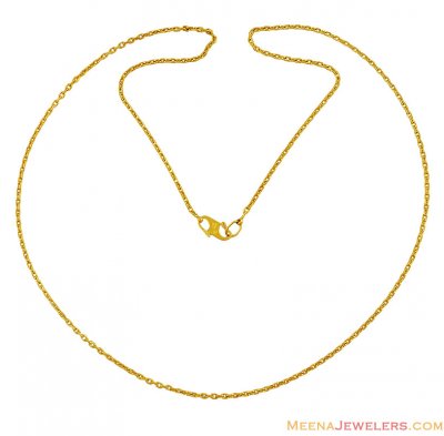 22k Plain Gold Chain (23 Inches) ( Plain Gold Chains )