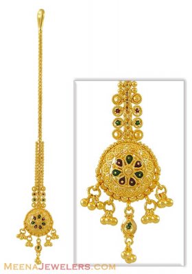 22K Gold Meenakari Tikka ( Gold Tikka )