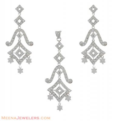  White Gold Pendant Set ( White Gold Pendant Sets )