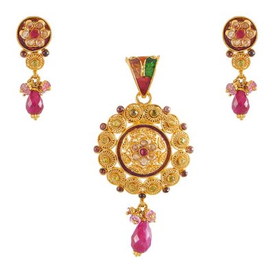 Gold Pendant Set ( Antique Pendant Sets )