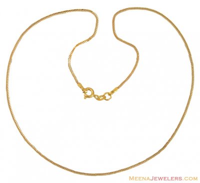 22K Kids Chain (14 inches) ( Plain Gold Chains )