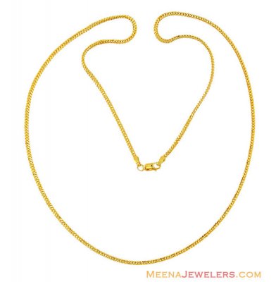 22K Yellow Gold Chain (24 Inch) ( Plain Gold Chains )