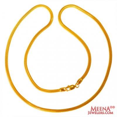 22K Gold Round Chain ( Plain Gold Chains )