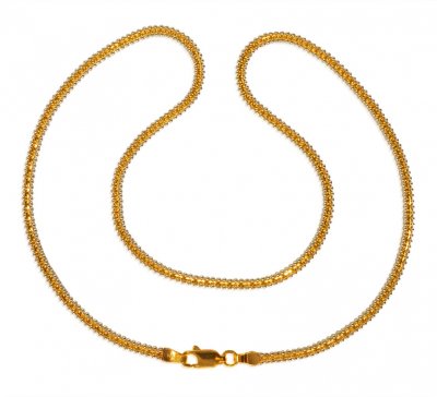 22k Gold Two Tone Chain ( 22Kt Gold Fancy Chains )