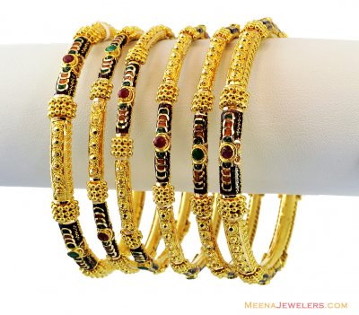 Traditional Indian Bangles Set 22k ( Set of Bangles )