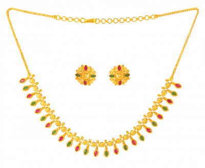 22KT Gold Precious Stones Set ( Precious Stone Sets )