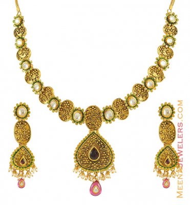 Exclusive Antique Necklace Set(22k) ( Antique Necklace Sets )