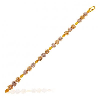 22kt Gold CZ Ladies Bracelet ( Ladies Bracelets )