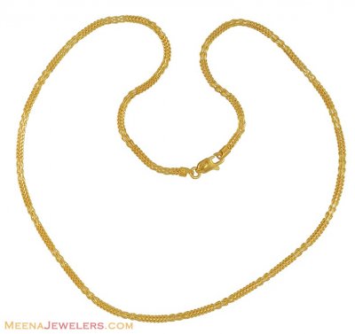 22K Fancy Mens Chain (20 Inches) ( Plain Gold Chains )