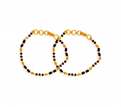 Gold Beads Baby Bracelet ( Black Bead Bracelets )