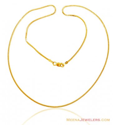 Flat Two Tone Gold Chain ( Plain Gold Chains )