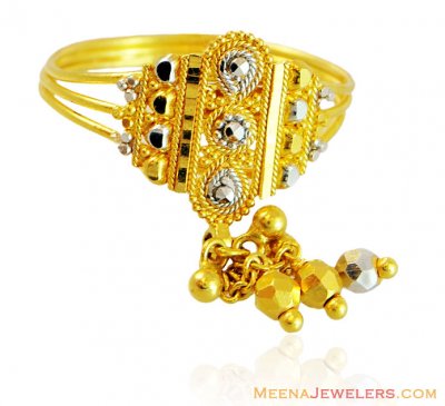 Two Tone 22k Gold Ring ( Ladies Gold Ring )