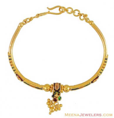 22k Meenakari Adjustable Kada ( Ladies Bracelets )