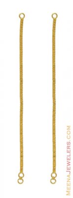 Gold Kan Sahar (22Kt) ( Gold Ear Chains )