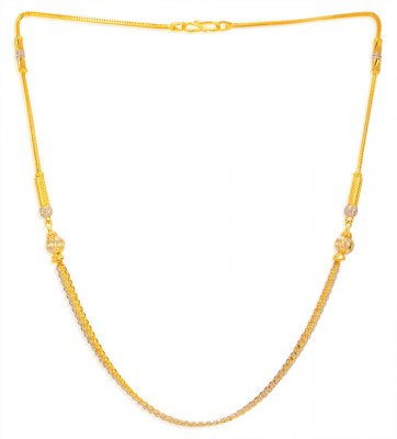 22Karat Gold Designer Chain ( 22Kt Gold Fancy Chains )