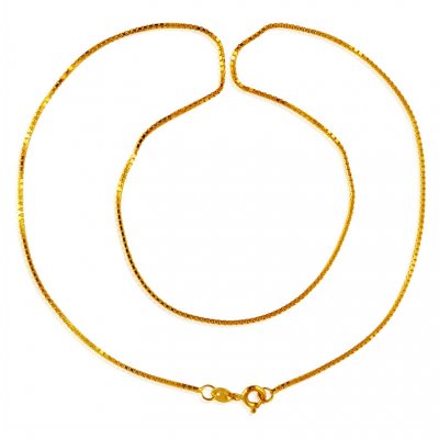 22Kt Gold Box Chain  ( Plain Gold Chains )