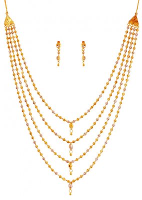 22K Layered Necklace Set ( 22 Kt Gold Sets )