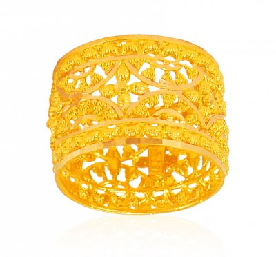 22k Gold Filigree Band  ( Ladies Gold Ring )