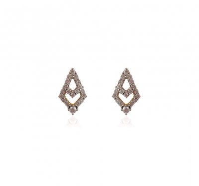 18kt Yellow Gold Diamond Earrings ( Diamond Earrings )