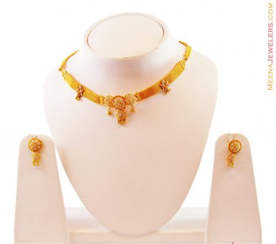 22K Gold Solid Necklace Set ( 22 Kt Gold Sets )