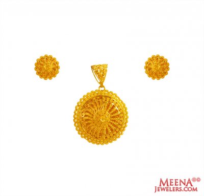 22k Gold  Pendant Set ( Gold Pendant Sets )