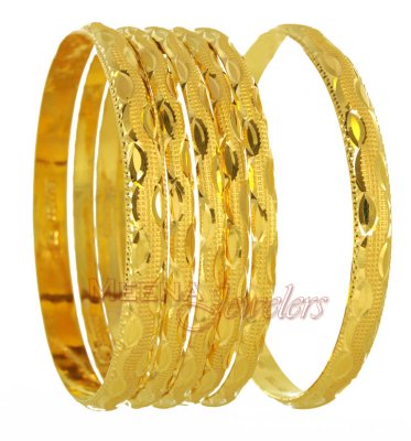 22Kt Gold set of 6 Bangles ( Set of Bangles )