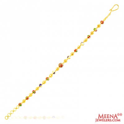 22Kt Gold Fancy Meenakari Bracelet ( Ladies Bracelets )