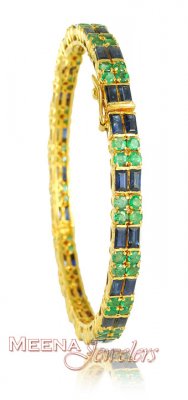 22K Precious Stone Bangle ( Precious Stone Bangles )