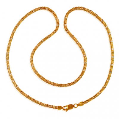 22K Fancy Gold Chain(18 Inch) ( 22Kt Gold Fancy Chains )