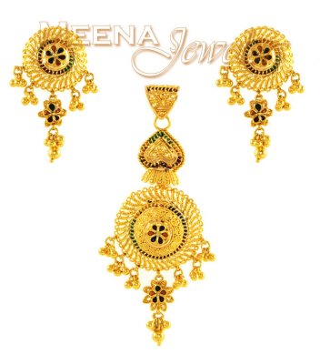 22 Kt Gold Pendant Set ( Gold Pendant Sets )