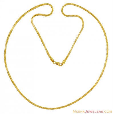 22K Gold Plain Solid Chain ( Plain Gold Chains )