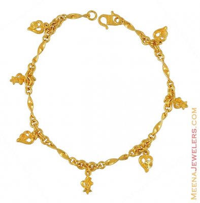 22k Charm Bracelet ( Ladies Bracelets )