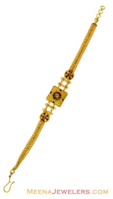 22K Meenakari Filigree Bracelet ( Ladies Bracelets )