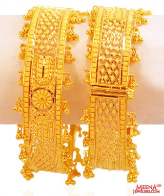 22Kt Gold Fancy Kada (2 Pc) ( Kadas )