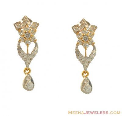 Fancy Twotone earrings (22 Karat) ( Signity Earrings )