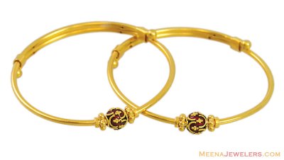 Meenakari Baby Bangle (22K Gold) ( Baby Bangles )