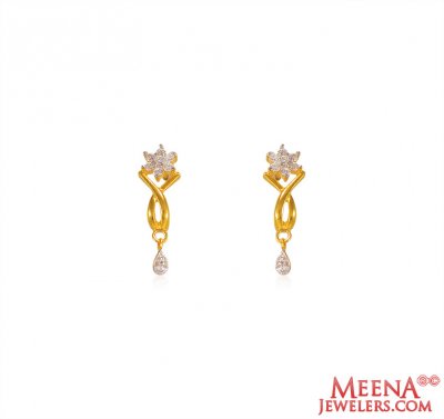 22K Gold Signity Earrings  ( Signity Earrings )