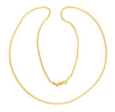 22k Gold Fox Tail Chain ( Plain Gold Chains )