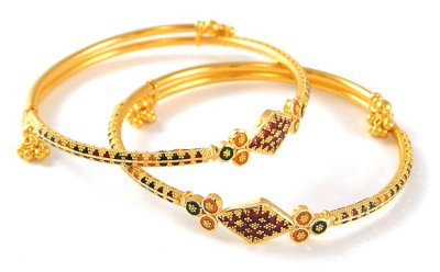 22Kt Gold meenakari Kada ( Kadas )