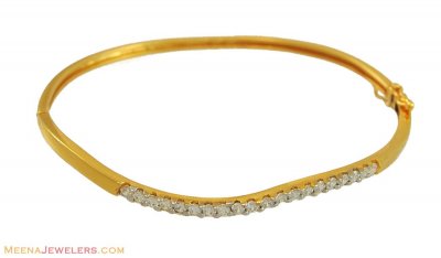 Gold Signity Bangle (22 Karat) ( Stone Bangles )