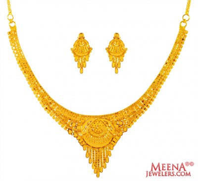 22 Karat Gold Necklace Set ( 22 Kt Gold Sets )