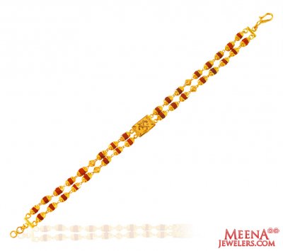 22k Gold Rudraksh Bracelet  ( Men`s Bracelets )