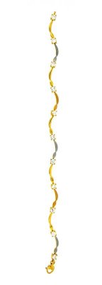 22 Kt Gold Star Signity Two Tone Bracelet ( Ladies Bracelets )