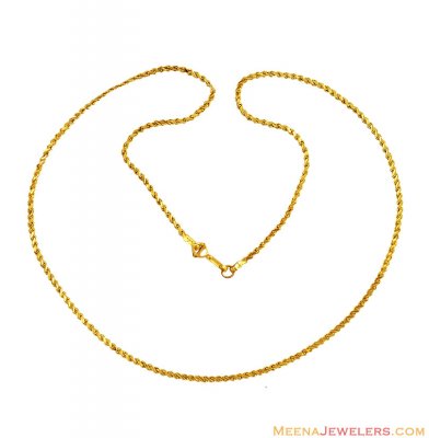 22K Gold Ladies Fancy Chain ( Plain Gold Chains )