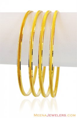 Designer 22K Plain Gold Bangle  ( Set of Bangles )