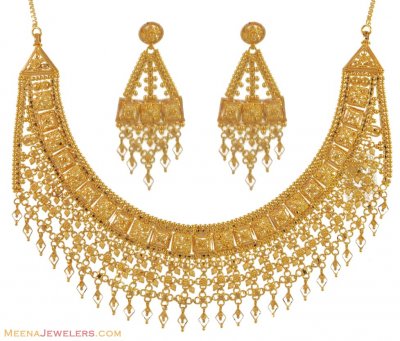 22K Gold Necklace Set ( 22 Kt Gold Sets )