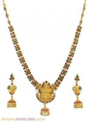 22K Stones Antique Jewelry  ( Antique Necklace Sets )