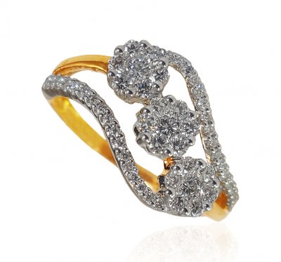 18K Yellow Gold Diamond Ring ( Diamond Rings )