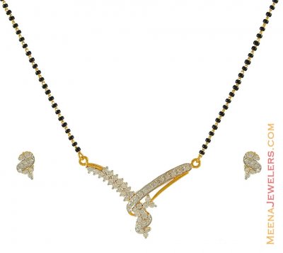 Two Tone Mangalsutra Set (22k) ( Gold Mangalsutra Sets )